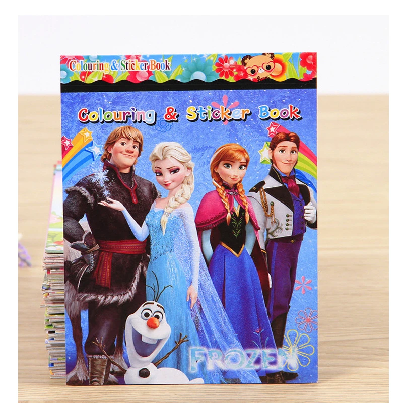 Of anders Dislocatie Verouderd Disney Frozen Cartoon Schilderen Boek Kopie Kleurboek + Sticker Magic  Doodle Boek Kinderen Leren Schilderen Leveringen Gift|null| - AliExpress