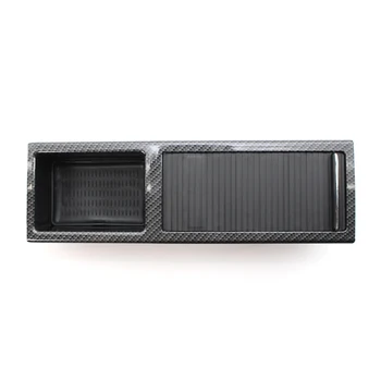 

Center Console Tray Cup Holder Carbon fiber style Interior New Durable