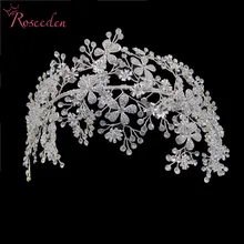 Elegant Bride Crystal Headbands Rhinestone Tiara Hairbands Headpiece Women Handmade Wedding Hair Accessories RE3538