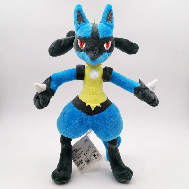 Фото 30 см плюшевая кукла Pokemon Lucario Мягкая Милая Мега игрушка подарок для детей Лидер