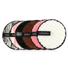 6 шт. компрессионный мягкий многоразовый удаляющий макияж двухсторонний уход за кожей круглая дорожная моющая портативная Чистящая пудра для лица пуховка