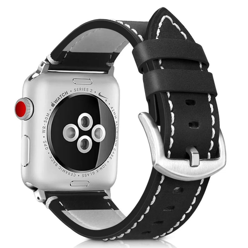 Ремешок для часов кожаный ремешок apple watch 42 мм/38 мм браслет наручный ремень iwatch