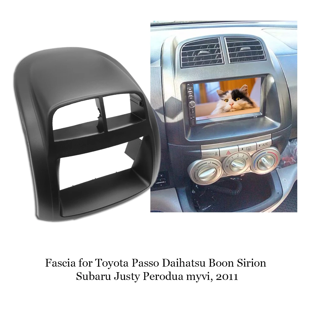 Apto para subaru justy/toyota passo/daihatsu boon/sirion duplo 2din quadro de rádio do carro estéreo dvd fascia traço instalação moldura