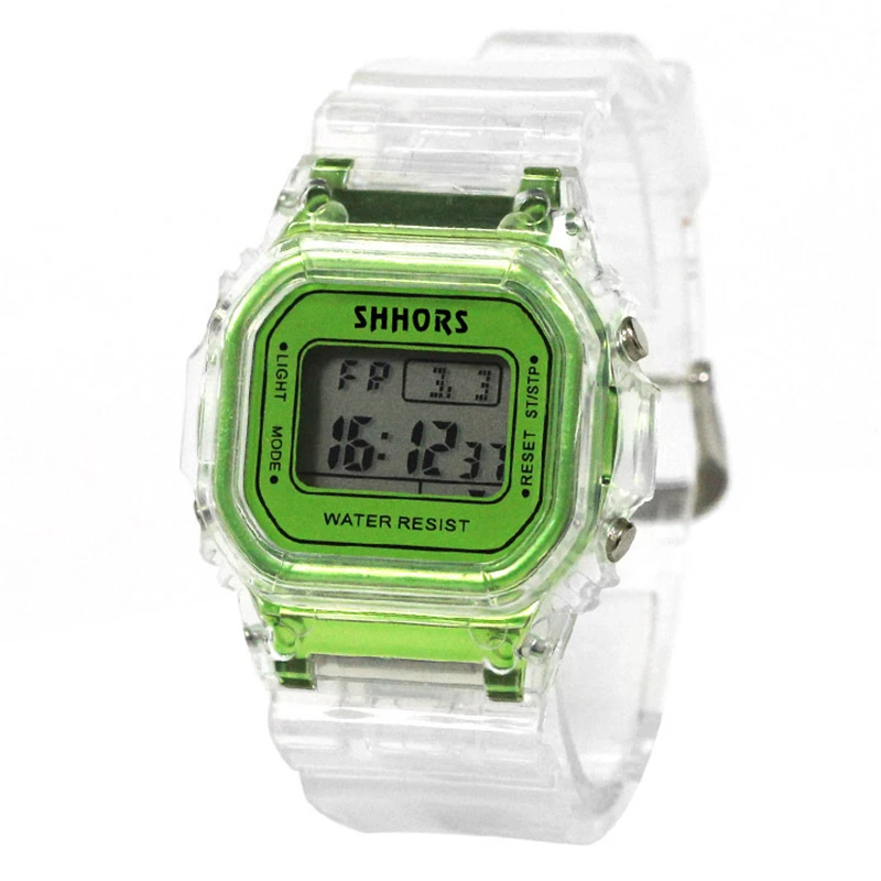 

Fashion Digital Watch Women Multi-function Luminous Transparent LED Sport Watch Men Waterproof Alarm Timer Resistant WristWatch