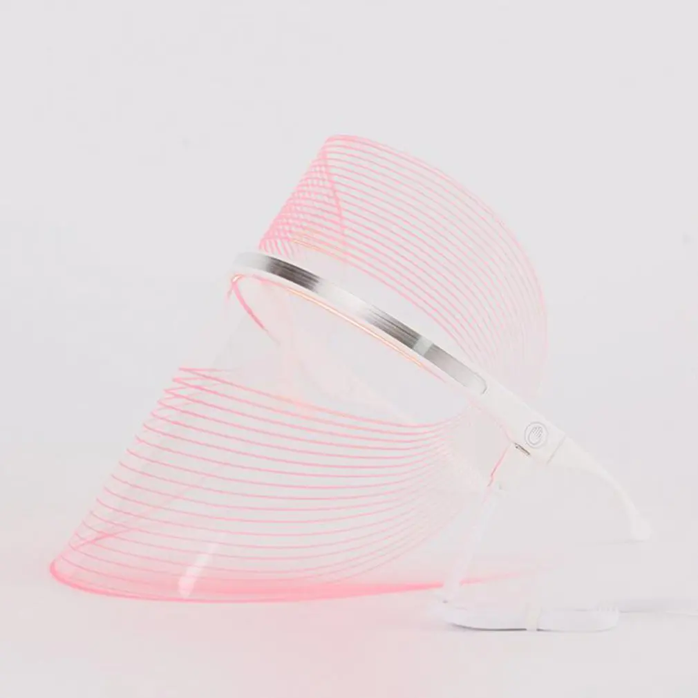 Facial Cleaning LED Mask Instrument Home Rejuvenation Spectrometer Three Color Red Blue Yellow Light Beauty Skin 4