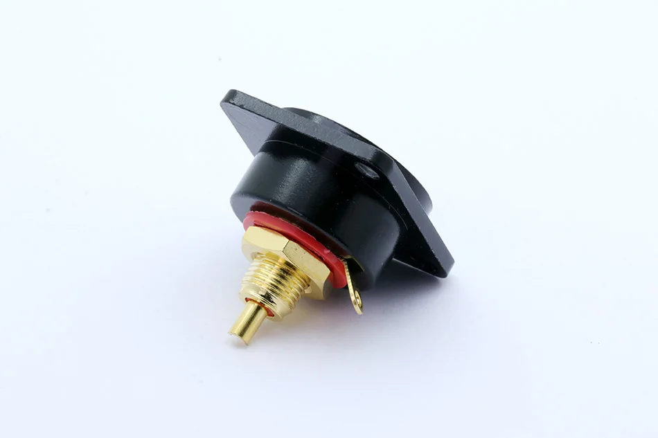 1 шт. роскошный позолоченный RCA Женский черный панель разъем RCA Джек ролик для HP квадратный красный и черный