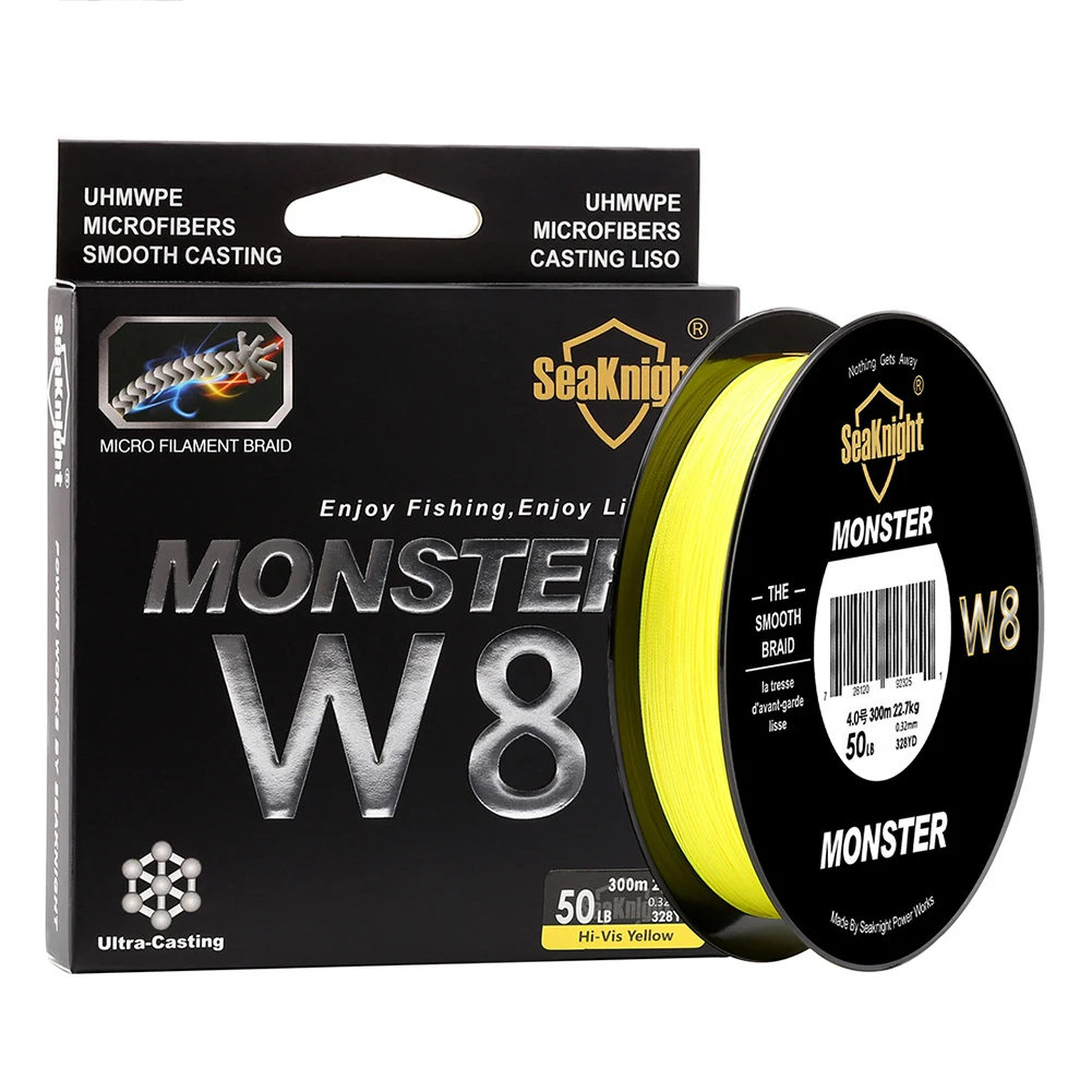 8 плетеных носков 300 м супер тянущаяся основная линия Полиэтиленовая хорошо