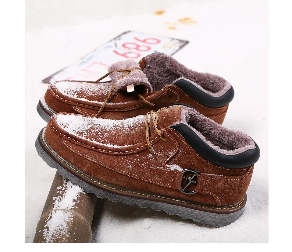 KATESEN/мужские ботинки; зимние мужские зимние ботинки из толстого плюша; зимняя теплая нескользящая обувь; Модные ботильоны; мужские ботинки; botas hombre