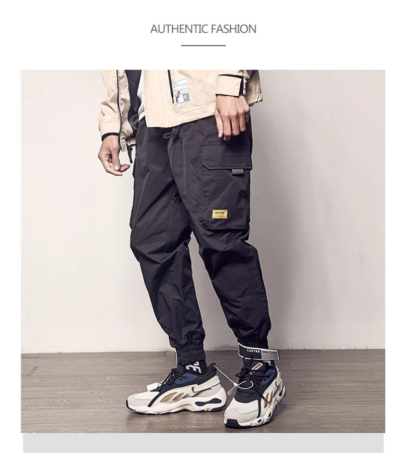 Брюки карго мужские модные повседневные мужские штаны уличная карманы Jogger Брюки 2019 новые тактические брюки хип хоп мужские джоггеры Harajuku