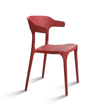 

Modern Simple Plastic Chair Household Dining Scandinavian Leisure Creative Small Lazy Back Stand Net Red