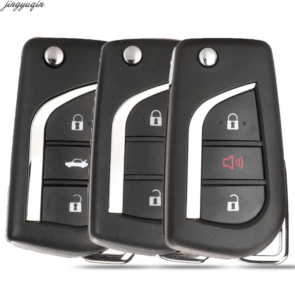 Jingyuqin 10 шт. чехол для дистанционного ключа от машины Shell Toyota Levin Camry Reiz Highlander Corolla RAV4