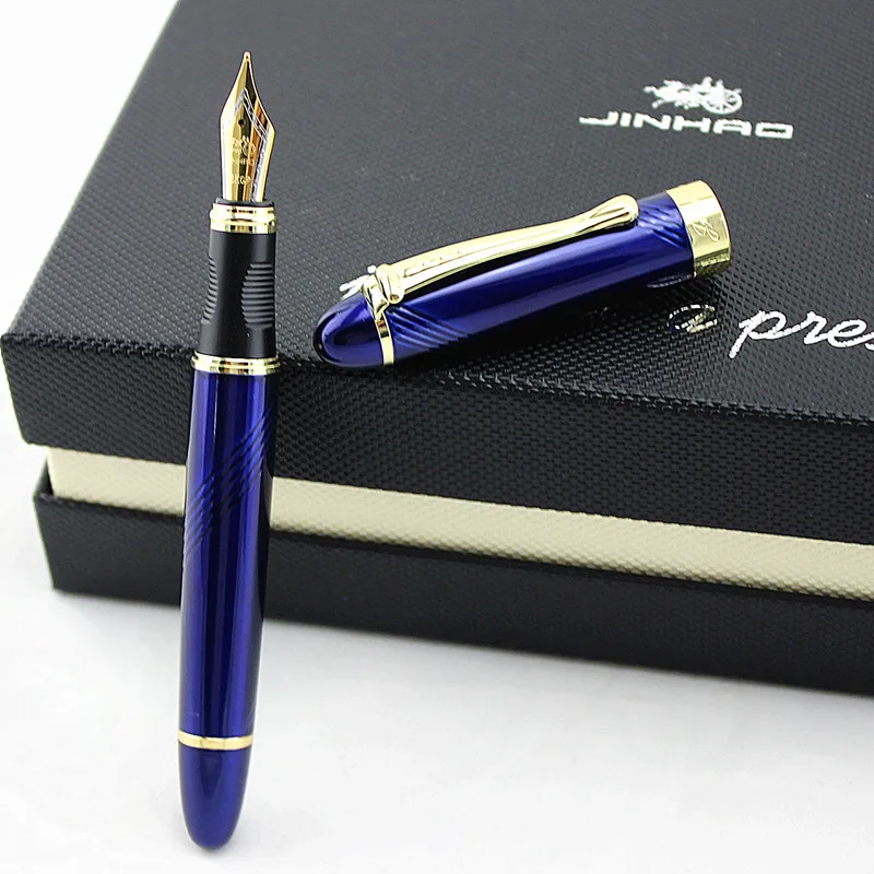 Высокое качество Iraurita перьевая ручка Роскошный Jinhao 450 полностью металлические золотые ручки с зажимом канцелярские принадлежности для офиса и школы - Цвет: L