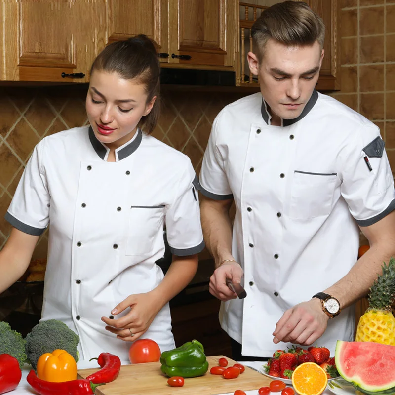 Chef Uniform for Chef Chef Jacket Long Adjustable Sleeve Men Women Unisex Cook Coat Restaurant Hotel Kitchen Wear Waiter