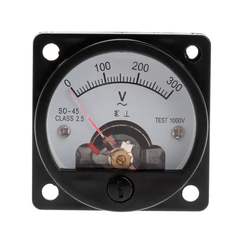Voltmeter SO-45 AC 0-300V Round Analog Dial Panel Meter Gauge Black |