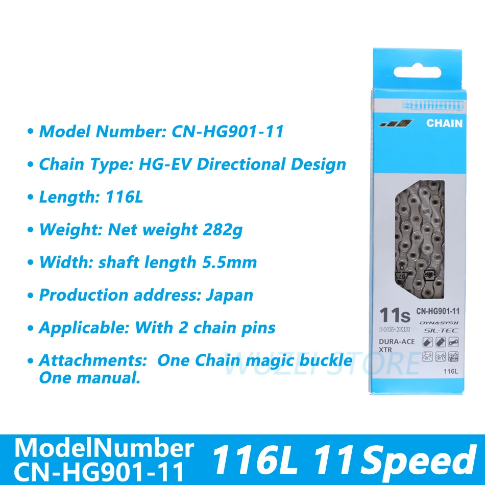 SHIMANO 8/9/10/11/12Speed Chains HG40 HG50 HG53 HG93 HG54 HG95 4601 HG601 HG701 HG901 Road MTB Bicycle Chains 112/116/118 Links