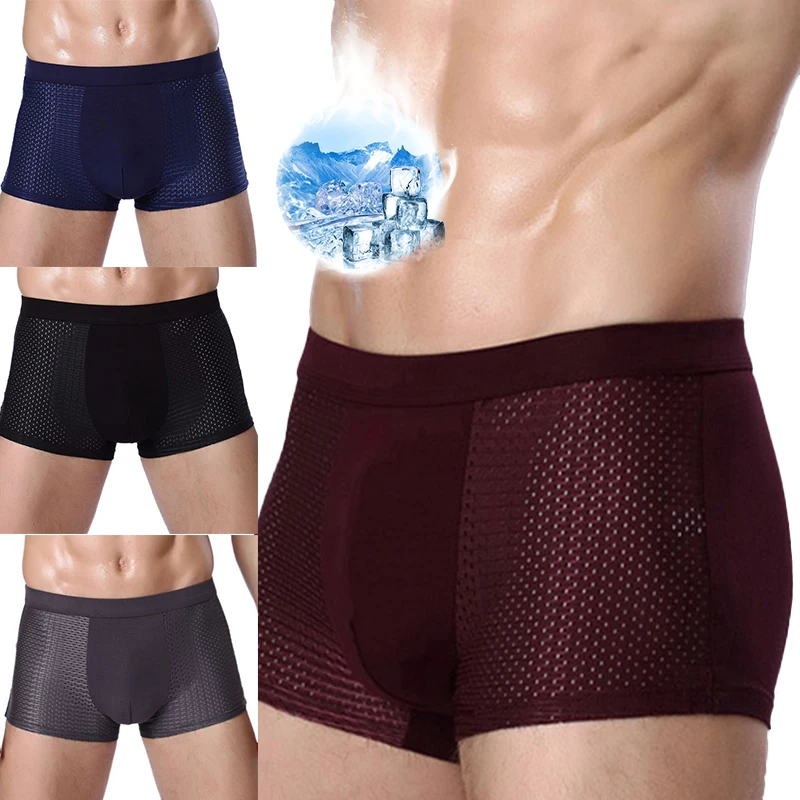 L-3XL Men's Panties Breathable Mesh Modal Flexible Superelastic Boxer Soft Summer Men Underpants Large Size Male Underwear new men boxer shorts letter printing mens underwear breathable boxershorts sexy man underpants male panties flexible shorts