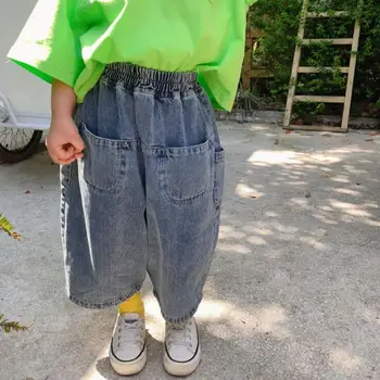 

2020 new arrival girls boys denim pants summer fashion kids jean pants 1-7t HO939