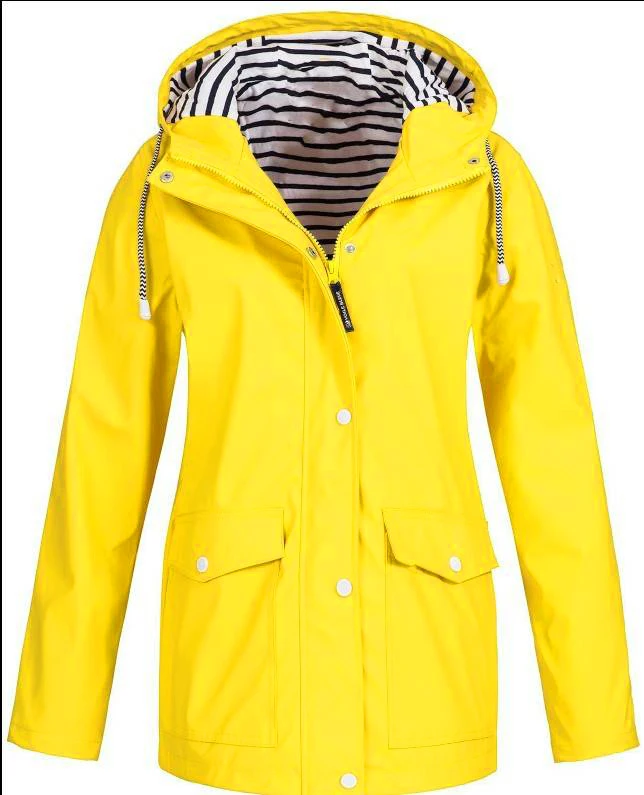 Женская однотонная водонепроницаемая куртка уличная ветровка непромокаемая