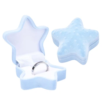 

1pcs Lovely Velvet Jewelry Wedding Ring Box Box Container For Earrings Necklace Bracelet Display Gift Box Holder