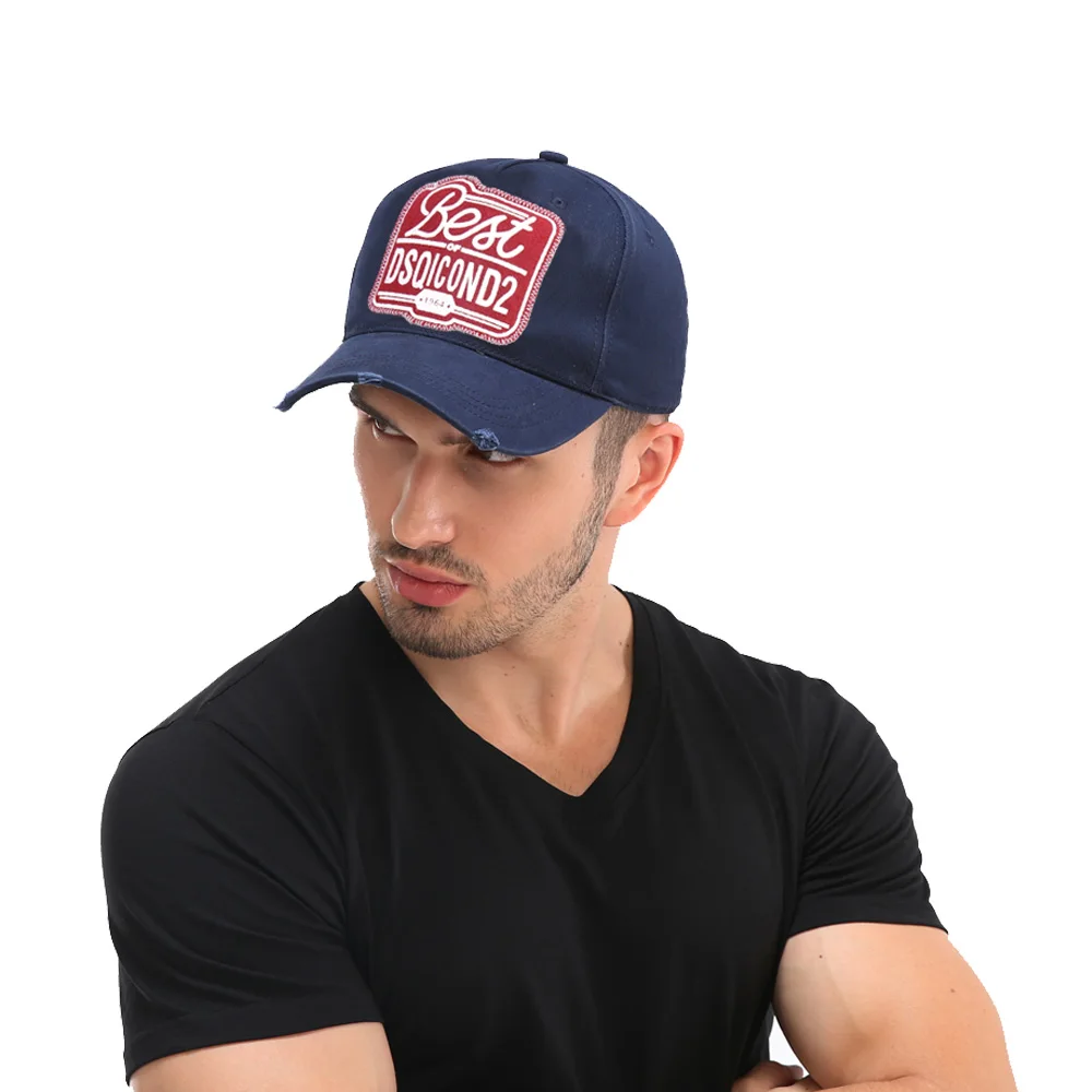 DSQICOND2 бренд DSQ Хлопковые бейсболки икона буквы высокого качества кепки для мужчин и женщин вышивка дизайн шляпа Дальнобойщик Snapback мужская шляпа
