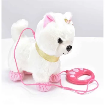 

Electronic Pets Robot Dog Walking Plush Pet Barking Mimicry Interactive Sound Control Stand Walk Toys for Kids Children Gifts