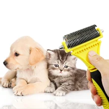 Инструмент для ухода за домашними животными собака кисточка для удаления волос собака и кошка средство для удаления волос Двусторонняя животное инструмент для удаления волос