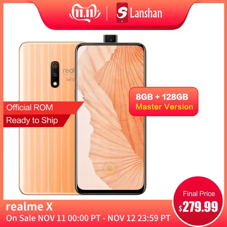 Оригинальный OPPO Realme X 6 53 дюймов мобильный телефон 4G RAM 64G ROM Snapdragon 710 Восьмиядерный