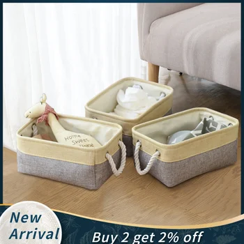 

3pc Linen Storage Boxes Foldable Storage Box Portable Home Envir Cloth Clothing Storage Box Make Up Organizer Органайзер