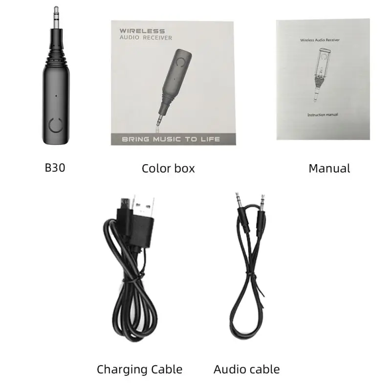 Bluetooth адаптер, Bluetooth приемник, Bluetooth адаптер 5,0, автомобильный Bluetooth аудио приемник 3,5 мм приемник Bluetooth Прямая поставка