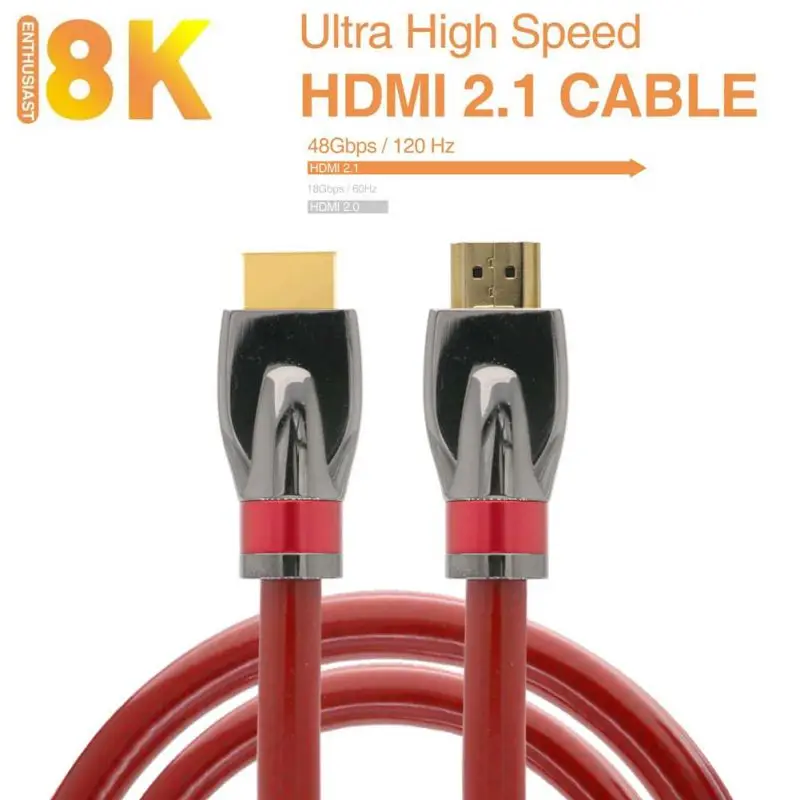 Расширенный кабель для HDMI 2,1 8K 3D HDTV UHD высокоскоростной плетеный шнур для Xbox DVD плеера ПК