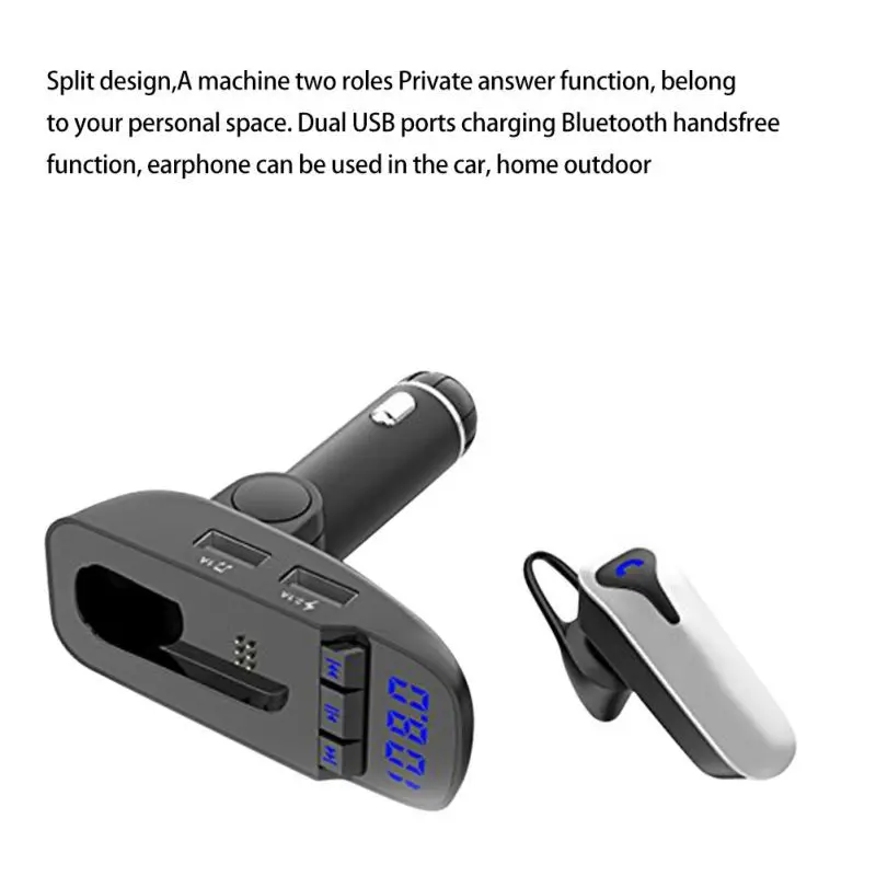 Горячий автомобильный стерео-комплект Bluetooth MP3-плеер fm-передатчик модулятор беспроводная гарнитура