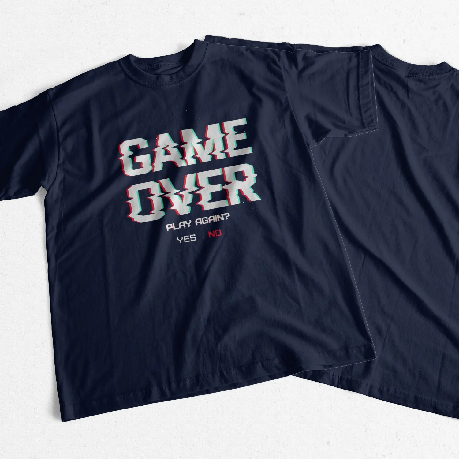 تي شيرت رجالي بكتابة Game over