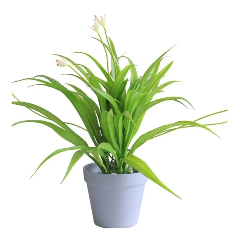 

Outdoor Real Touch Orchids Leaves With Flowers Free Shipping Decoration Flower Artificial Flowers Hotel Shopping Mart Party