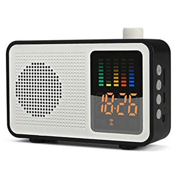 

Wireless Bluetooth Speaker Retro Wood Color Bluetooth Speaker Clock Radio with Time Display Bluetooth Speaker
