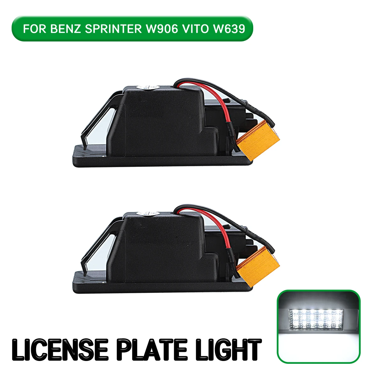Lampada Spia Targa Led 2Pc Per Mercedes-Benz Sprinter W906 Vito W639 Viano W639