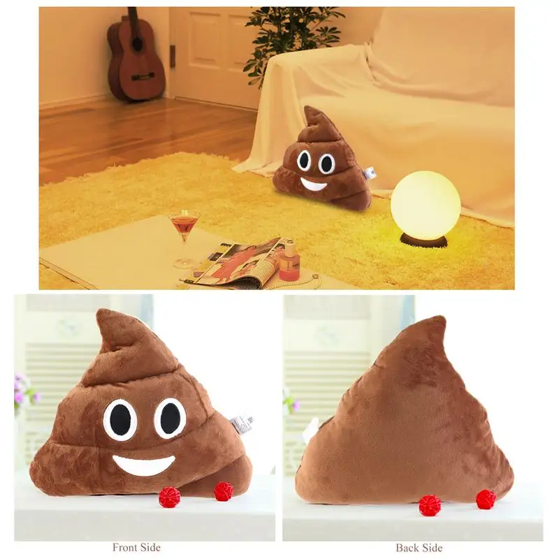 

BESTOMZ Poo Shape Triangle Cushion Pillow Stuffed Plush Soft Toy soft stuffed cushion triangle pillow Christmas gift