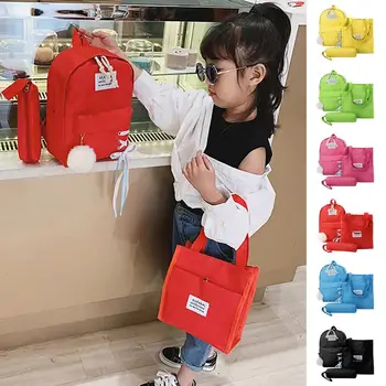 

Unisex 3Pcs Children's Backpack Pupils School Bag Pencil Tutorial Purse Backpack For Student bag Dropship T723
