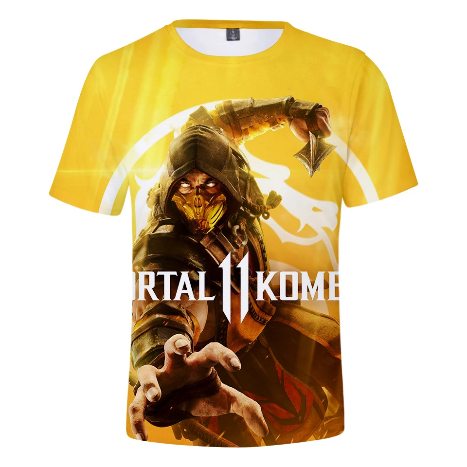 Футболка Mortal Kombat 11 2019 3D Мужская/женская летняя футболка Harajuku с коротким рукавом