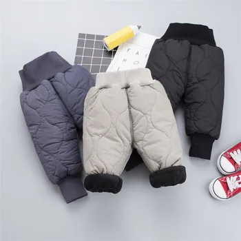 

Winter Pants Boy Thicken Pants Girls Leggings Winter Warm Plus Velvet Trousers Warm Corduroy Thick Kids Sport Pants 1-4 YEARS