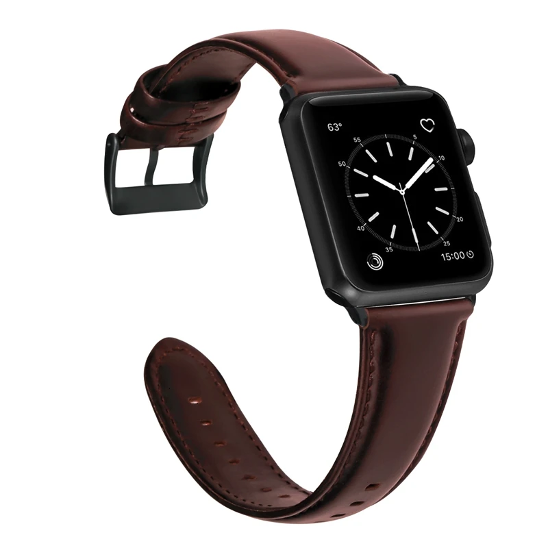 Винтажный ремешок из воловьей кожи для Apple Watch 44 мм 40 мм iwatch 5 4 3 2 1 браслет 42 мм 38 мм браслет с текстурой Crazy Horse