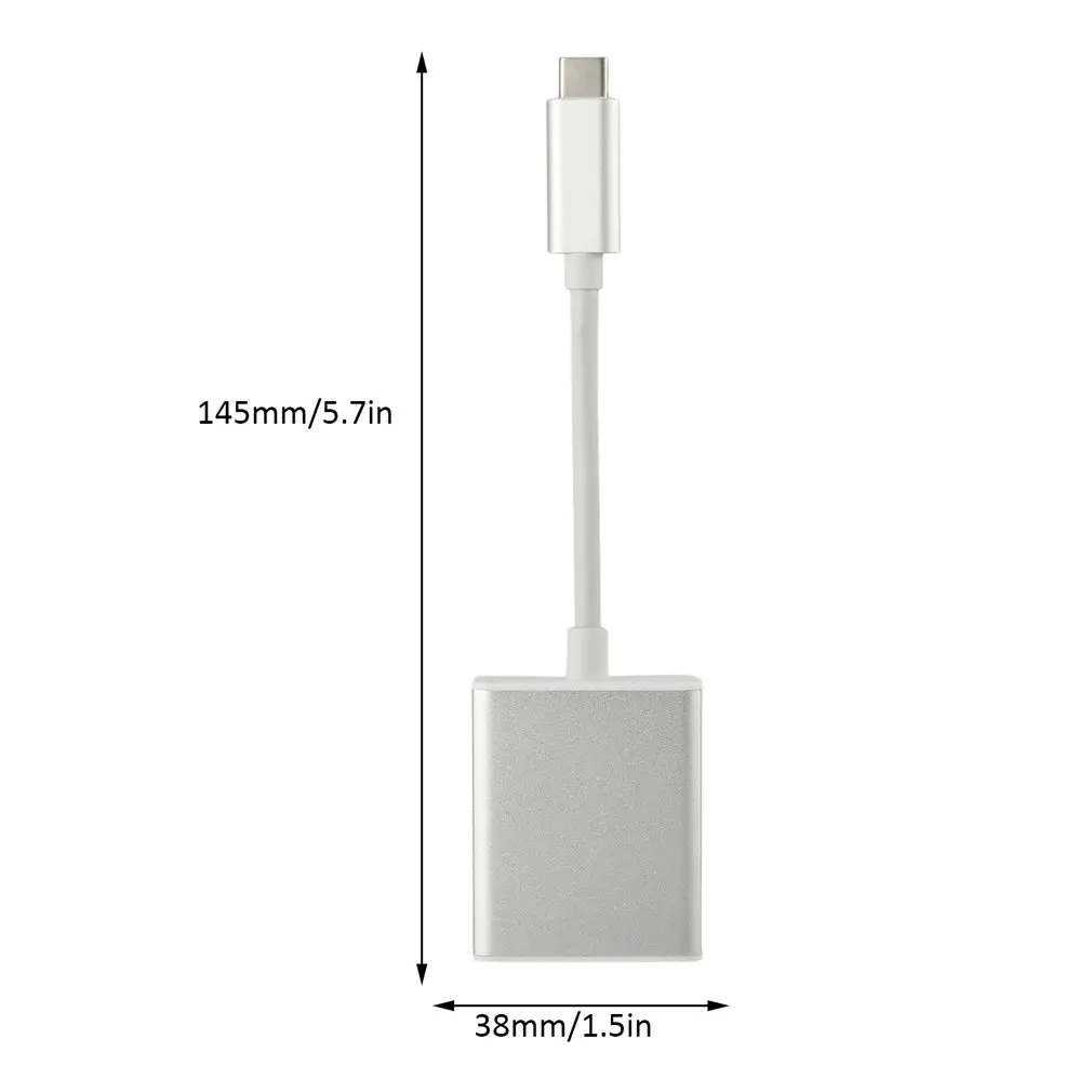 USB3.1 Тип C к VGA адаптер Full HD 1080P Мужской к VGA Женский видео передачи конвертер Реверсивный для Macbook