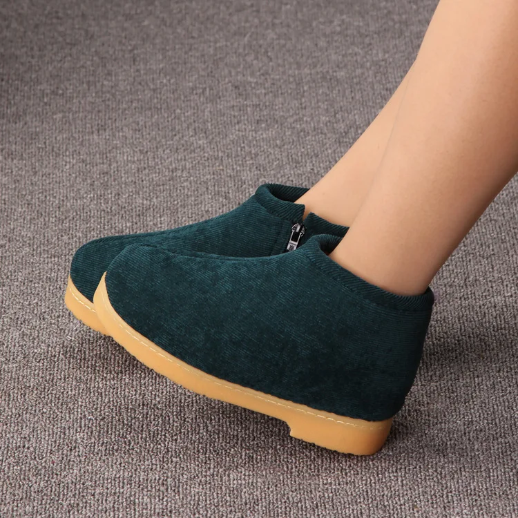 

Handmade Old-Fashioned Cotton-padded Shoes Top Grade Thick Rubber Sole Anti-slip Wear-Resistant Corduroy Shoe Upper Thick Warm S