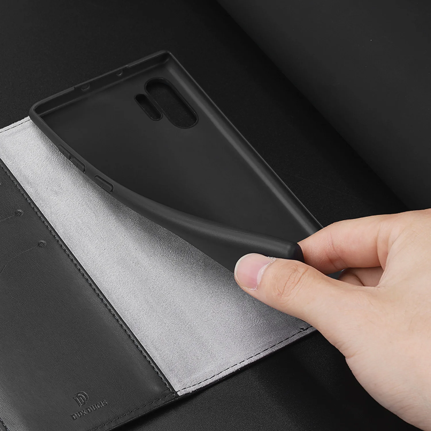 DUX DUCIS Флокирование кожаный флип чехол для samsung Galaxy Note 10 кошелек чехол на магните для телефона для samsung Note 10 Plus Funda