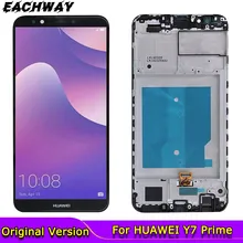 Écran tactile LCD avec châssis, pour HUAWEI Y7 Prime 2018 LX2 L21 LX3 L23 LX1 TL30, 2018=