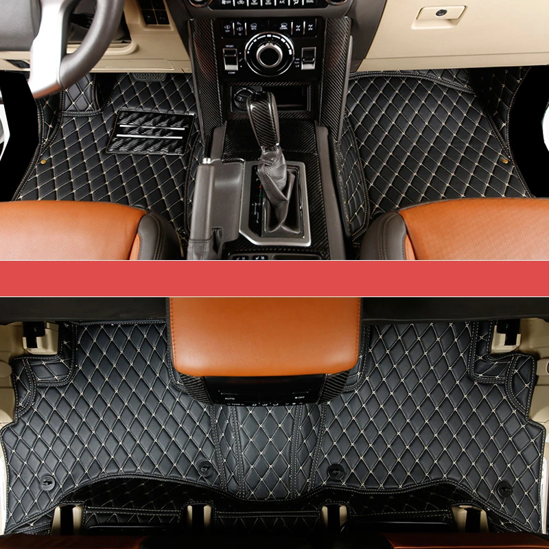 Кожаные автомобильные коврики lsrtw2017 для toyota land cruiser prado 2006 2007 2008 2010 2012 2013 2018 2020 120 150