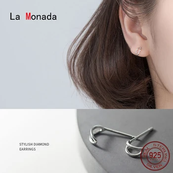 

La Monada C Line Stud Earrings For Women Silver 925 Minimalist Fine Women Earrings In Jewelry Stud Earrings 925 Sterling Silver