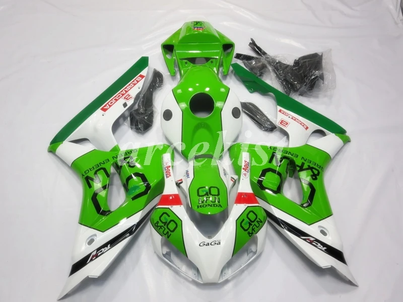 Топ литья под давлением ABS Обтекатели комплект подходит для CBR1000RR 2006 2007 06 07 1000 RR CBR1000 набор тела красный черный на заказ - Цвет: Green white