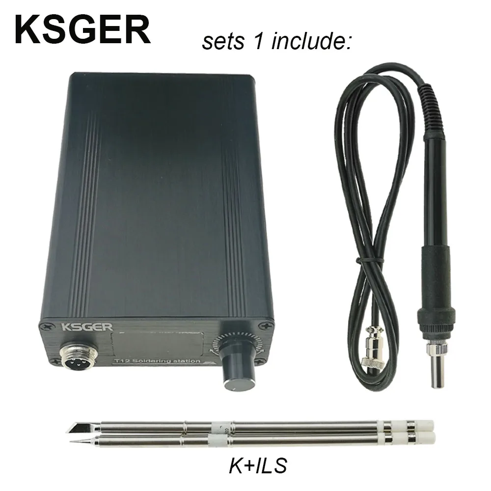 KSGER T12 Soldering Station Iron Tips STM32 V2.01 OLED DIY Kits FX9501 Handle Electric Tools Welding Tips Temperature Controller portable stick welder Welding Equipment