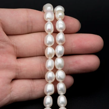 

Freshwater Potato Pearls 8-9mm, White Nugget Baroque Pearls (PL-36)/ 14.5" full strand