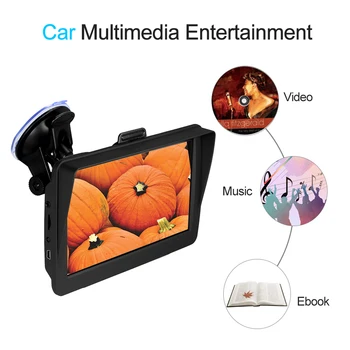 

7" HD Touchscreen 8GB 256MB Portable GPS Navigator Tablet GPS Navigation Car Stereo Audio Player with Back Support +Free Map